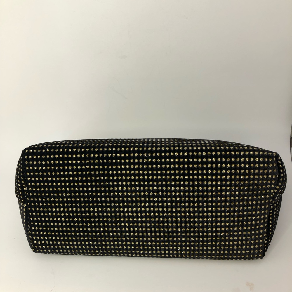 JUICY COUTURE WOMENS NEW PYRAMID BEAUTY BAG COSMETIC TRAVEL MAKE UP GOLD BLACK - Picture 4 of 7